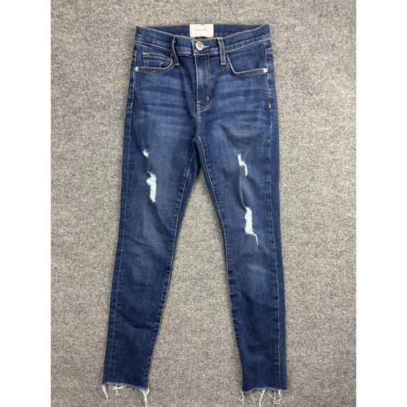 Current/Elliott Denim - Current Elliott Jeans Womens 25 Distressed Stiletto Raw‎ Hem Skinny Denim Pants